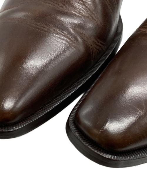DOLCE & GABBANA（ドルチェ＆ガッバーナ）DOLCE & GABBANA (ドルチェ＆ガッバーナ) 内羽根レザーシューズ ブラウン サイズ:6・1/2の古着・服飾アイテム
