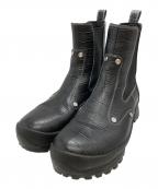 OAOオーエーオー）の古着「LES ARCS BOOTS Embossed/レ・アーク・ブーツ・エンボス」｜ブラック