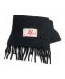 MARNI（マルニ）の古着「ロゴパッチアルパカマフラー/Logo Patch Alpaca Scarf」｜ブラック