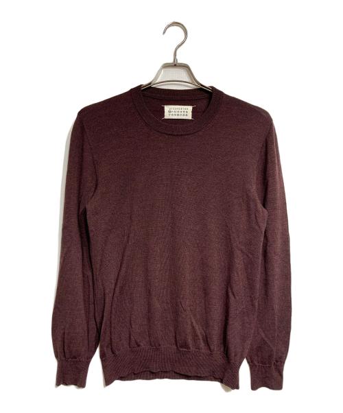 Maison Margiela（メゾンマルジェラ）Maison Margiela (メゾンマルジェラ) 4ステッチウールニット/wool knit ワインレッド サイズ:Mの古着・服飾アイテム