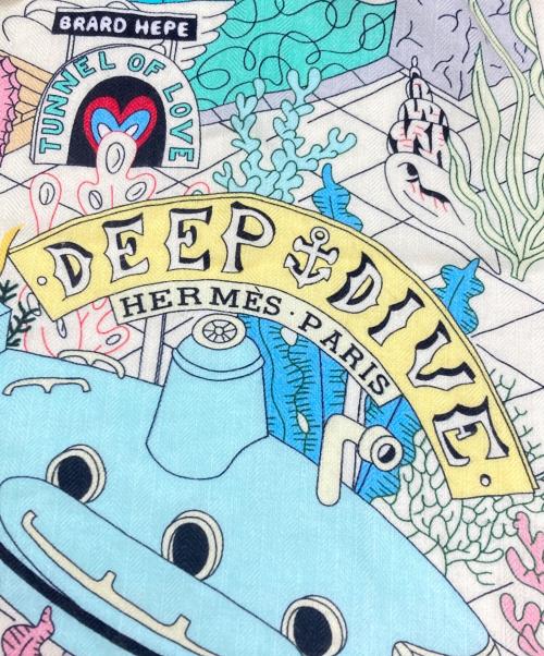 HERMES（エルメス）HERMES (エルメス) カレジェアン140/Splash Park/スプラッシュパーク レッド×ベージュの古着・服飾アイテム