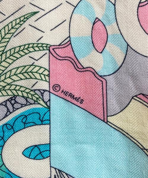 HERMES（エルメス）HERMES (エルメス) カレジェアン140/Splash Park/スプラッシュパーク レッド×ベージュの古着・服飾アイテム