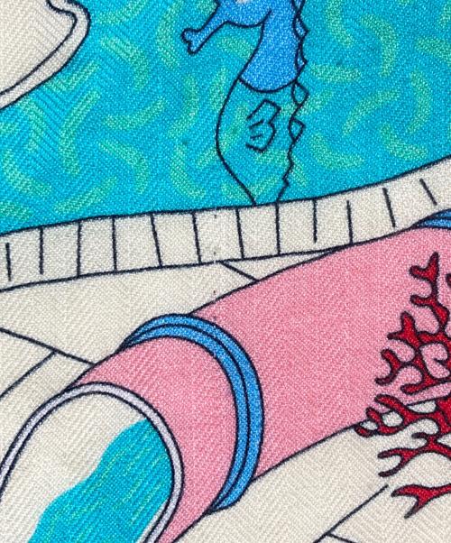 HERMES（エルメス）HERMES (エルメス) カレジェアン140/Splash Park/スプラッシュパーク レッド×ベージュの古着・服飾アイテム