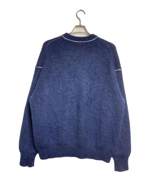 MEIAS（メイアス）MEIAS (メイアス) SUPER KID MOHAIR PULL OVER/MOPO スーパーキッドモヘアプルオーバ ネイビー サイズ:Ｌの古着・服飾アイテム