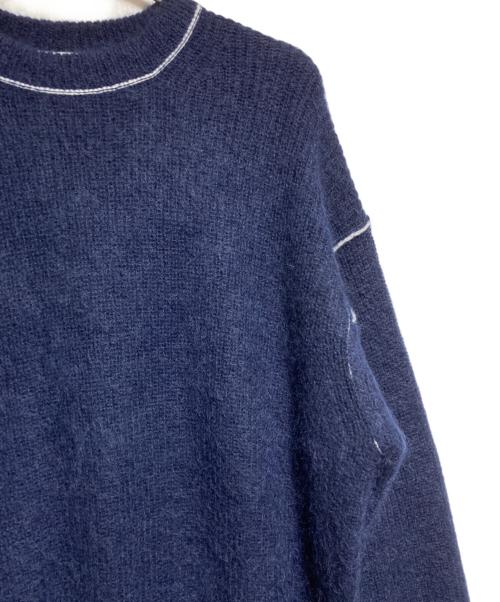 MEIAS（メイアス）MEIAS (メイアス) SUPER KID MOHAIR PULL OVER/MOPO スーパーキッドモヘアプルオーバ ネイビー サイズ:Ｌの古着・服飾アイテム