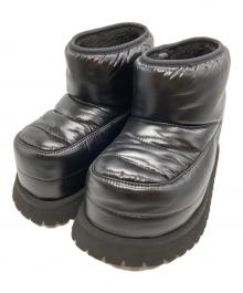 MM6 Maison Margiela（エムエムシックスメゾンマルジェラ）の古着「パフムートンブーツ/ショートブーツ」｜ブラック