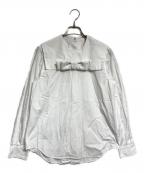 COMME des GARCONSコムデギャルソン）の古着「フロントバックリボンブラウス」｜ホワイト
