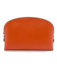 LOUIS VUITTON（ルイ ヴィトン）の古着「エピ・ポシェット・コスメティック/Cosmetic Pouch PM Epi Leather」｜オレンジ