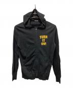 Hysteric Glamourヒステリックグラマー）の古着「フルジップニットパーカー」｜ブラック