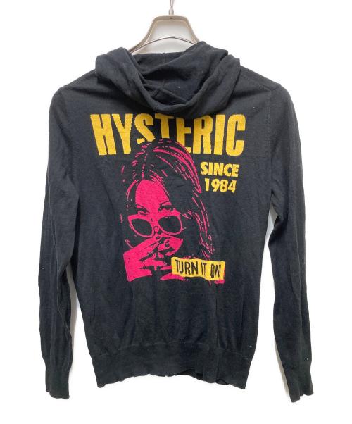 Hysteric Glamour（ヒステリックグラマー）Hysteric Glamour (ヒステリックグラマー) フルジップニットパーカー ブラック サイズ:Ｍの古着・服飾アイテム