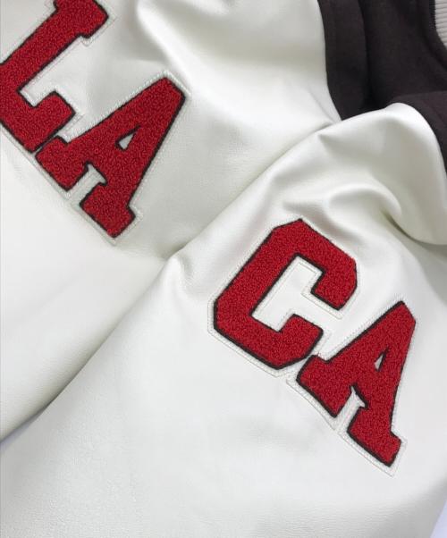 X-LARGE（エクストララージ）X-LARGE (エクストララージ) OG LOGO VARSITY JACKET ブラウン×ベージュ サイズ:Ｌの古着・服飾アイテム