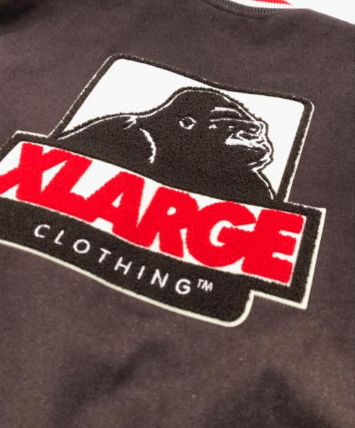 X-LARGE（エクストララージ）X-LARGE (エクストララージ) OG LOGO VARSITY JACKET ブラウン×ベージュ サイズ:Ｌの古着・服飾アイテム