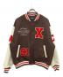 X-LARGE（エクストララージ）の古着「OG LOGO VARSITY JACKET」｜ブラウン×ベージュ