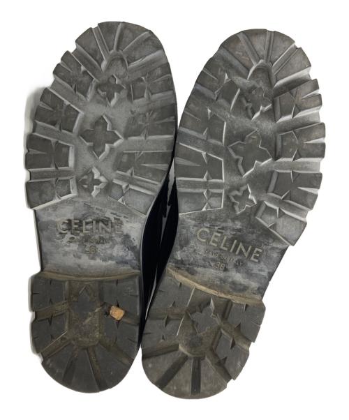 CELINE（セリーヌ）CELINE (セリーヌ) トリオンフ チェーン マーガレット ローファー/Celine Margaret Loafer with Triomphe Chain ブラウン サイズ:38の古着・服飾アイテム