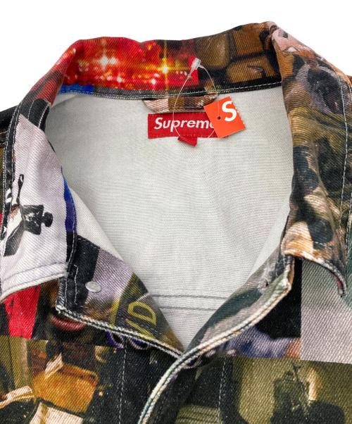 SUPREME（シュプリーム）SUPREME (シュプリーム) Nas DMX Collage Denim Chore Coat レッド×グリーン サイズ:Ｍの古着・服飾アイテム