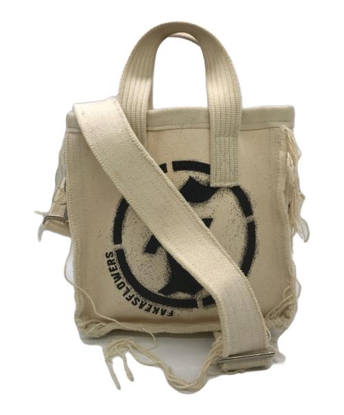 BlackEyePatch（ブラックアイパッチ）BlackEyePatch (ブラックアイパッチ) FAF (エフエーエフ) 2WAY HAND BAG ベージュの古着・服飾アイテム