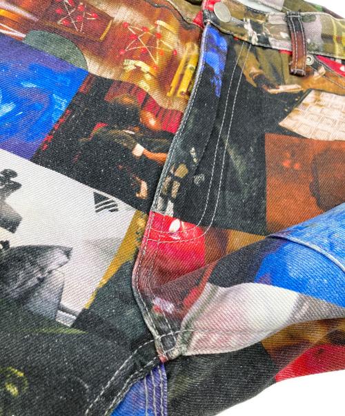 SUPREME（シュプリーム）Supreme (シュプリーム) Nas and DMX Collage Double Knee Denim Painter レッド×ブラック サイズ:30の古着・服飾アイテム