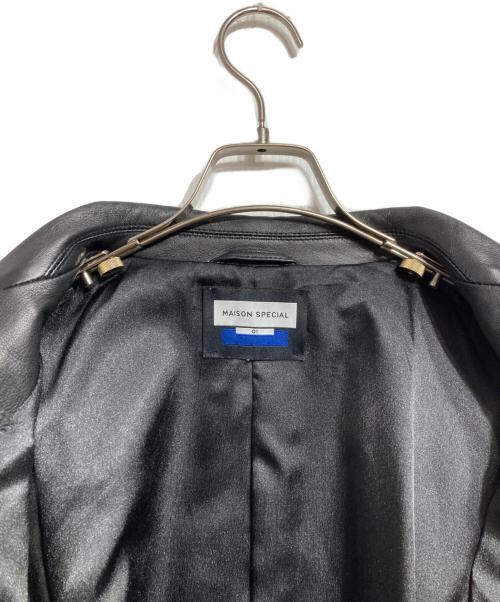 MAISON SPECIAL（メゾンスペシャル）MAISON SPECIAL (メゾンスペシャル) Lamb leather Prime-Over Double Rider Jacket/ラムレザー プライムオーバー ダブルライダース ジャケット ブラック サイズ:01の古着・服飾アイテム