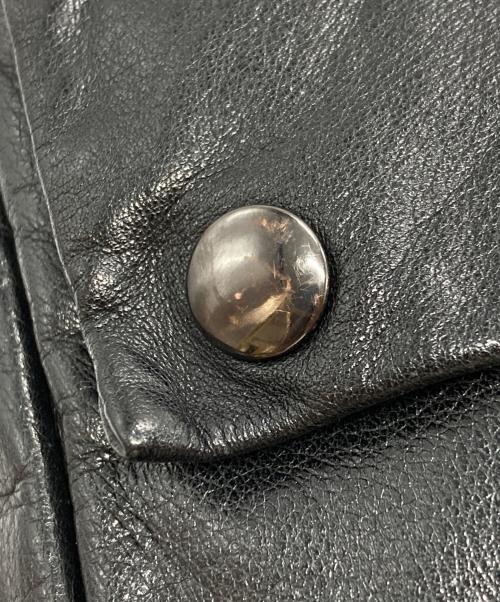 Yohji Yamamoto pour homme（ヨウジヤマモト プールオム）Yohji Yamamoto pour homme (ヨウジヤマモト プールオム) カウレザーウエストバッグ ブラックの古着・服飾アイテム