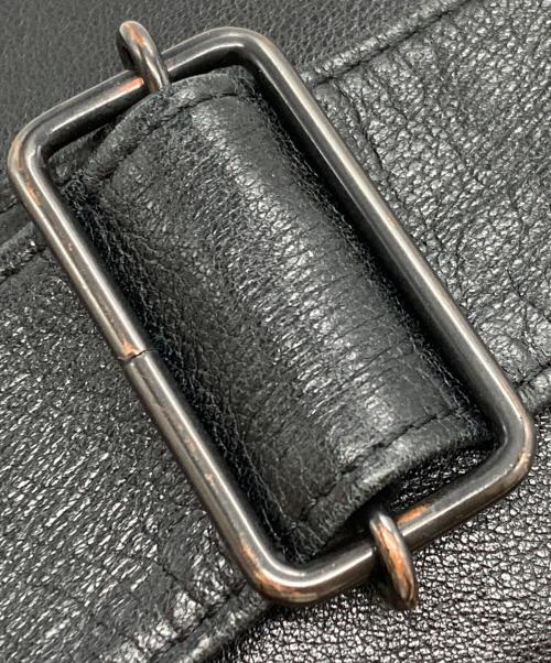 Yohji Yamamoto pour homme（ヨウジヤマモト プールオム）Yohji Yamamoto pour homme (ヨウジヤマモト プールオム) カウレザーウエストバッグ ブラックの古着・服飾アイテム