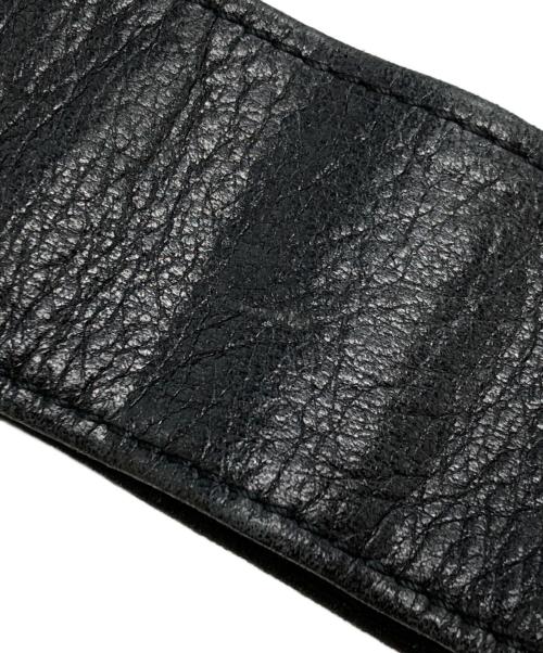 Yohji Yamamoto pour homme（ヨウジヤマモト プールオム）Yohji Yamamoto pour homme (ヨウジヤマモト プールオム) カウレザーウエストバッグ ブラックの古着・服飾アイテム