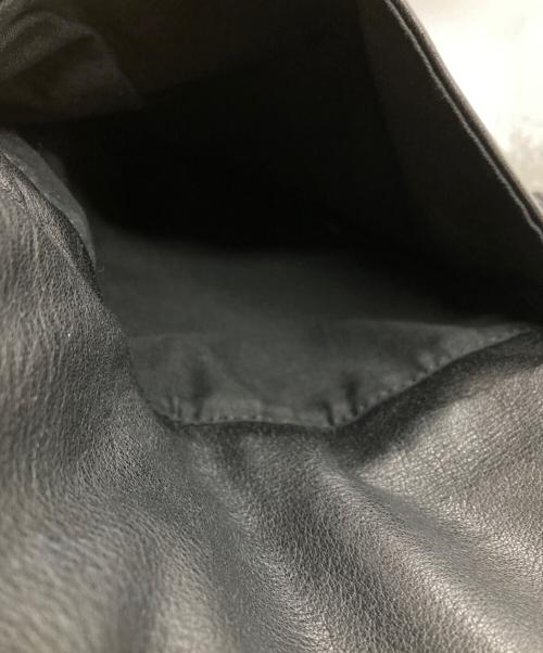 Yohji Yamamoto pour homme（ヨウジヤマモト プールオム）Yohji Yamamoto pour homme (ヨウジヤマモト プールオム) カウレザーウエストバッグ ブラックの古着・服飾アイテム