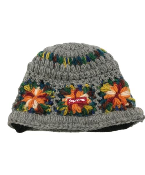 SUPREME（シュプリーム）SUPREME (シュプリーム) Crochet Beanie グレーの古着・服飾アイテム