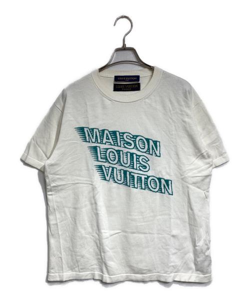 LOUIS VUITTON（ルイ ヴィトン）LOUIS VUITTON (ルイ ヴィトン) モーションロゴS/Sニット/Motion Logo S/S Knit アイボリー サイズ:Mの古着・服飾アイテム