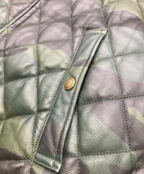 SUPREME（シュプリーム）Supreme (シュプリーム) Quilted Leather Hooded Jacket グリーン サイズ:Sの古着・服飾アイテム