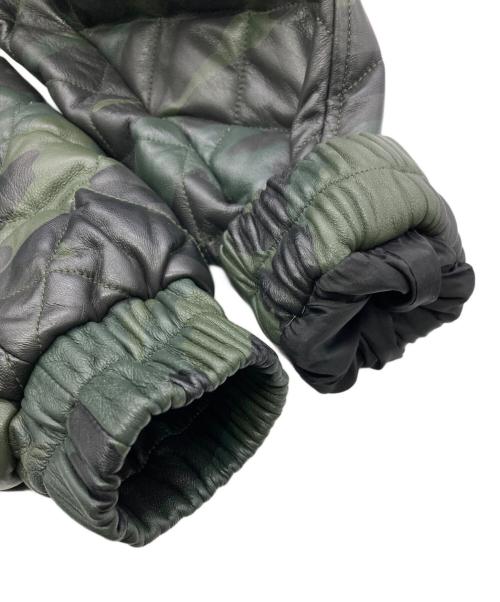 SUPREME（シュプリーム）Supreme (シュプリーム) Quilted Leather Hooded Jacket グリーン サイズ:Sの古着・服飾アイテム