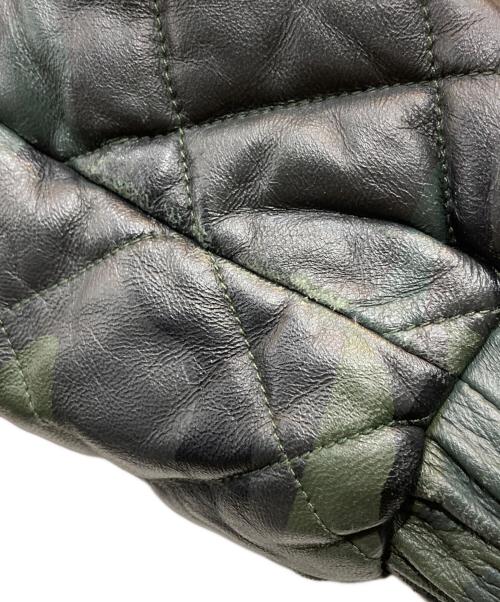 SUPREME（シュプリーム）Supreme (シュプリーム) Quilted Leather Hooded Jacket グリーン サイズ:Sの古着・服飾アイテム