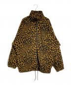 BALENCIAGAバレンシアガ）の古着「レオパードフリーストラックジャケット/Leopard-Print Fleece Track Jacket」｜ブラウン