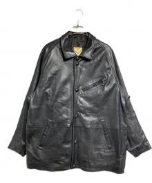 Voo（ボー）の古着「シープレザーコーチジャケット/Sheep leather coach jacket」｜ブラック