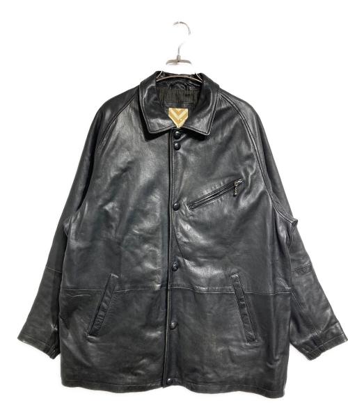 Voo（ボー）Voo (ボー) シープレザーコーチジャケット/Sheep leather coach jacket ブラック サイズ:3の古着・服飾アイテム