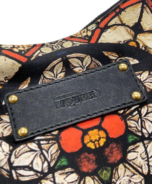 ALEXANDER McQUEEN（アレキサンダーマックイーン）ALEXANDER McQUEEN (アレキサンダーマックイーン) ステンドグラス柄クラッチバッグ ブラックの古着・服飾アイテム