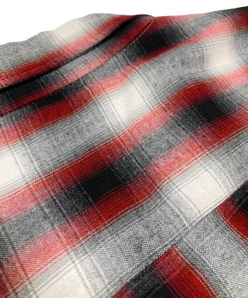 TOWN CRAFT（タウンクラフト）TOWN CRAFT (タウンクラフト) シャドーチェックオープンカラーシャツ/Open collar shirt レッド×ブラック サイズ:Sの古着・服飾アイテム
