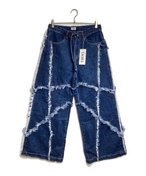 TASKS（タスク）TASKS (タスク) ダメージデザインデニムパンツ/Damaged design denim pants インディゴ サイズ:FREEの古着・服飾アイテム