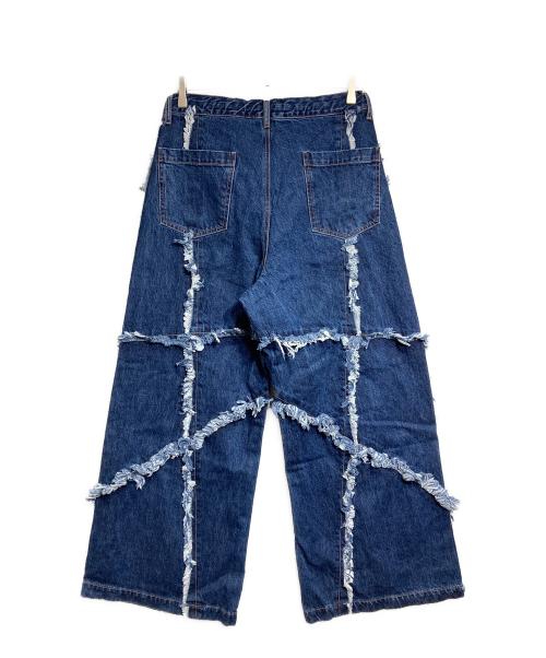TASKS（タスク）TASKS (タスク) ダメージデザインデニムパンツ/Damaged design denim pants インディゴ サイズ:FREEの古着・服飾アイテム