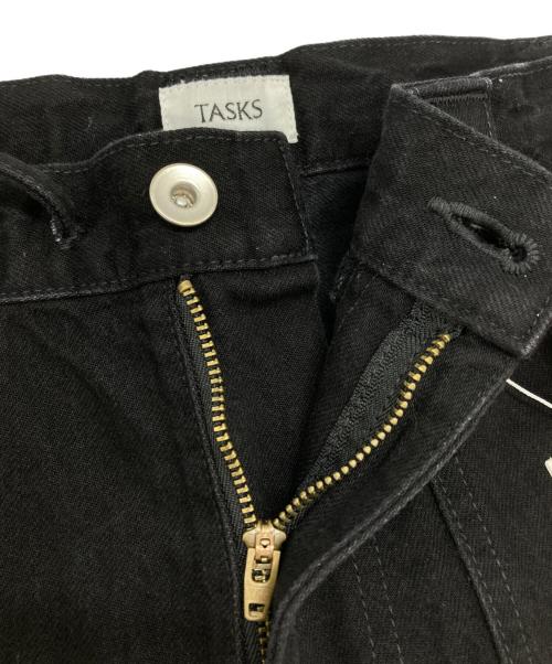 TASKS（タスク）TASKS (タスク) ダメージデザインデニムパンツ/Damaged design denim pants ブラック サイズ:FREEの古着・服飾アイテム