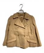 MIU MIUミュウミュウ）の古着「ショート丈Pコート/Short pea coat」｜ブラウン