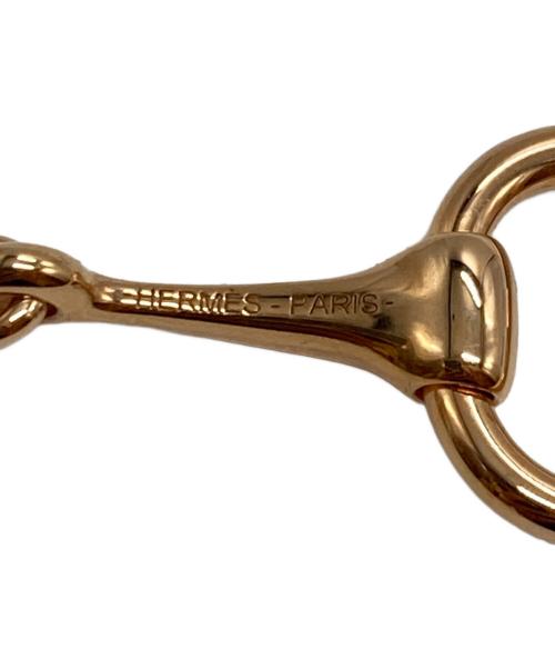 HERMES（エルメス）HERMES (エルメス) スカーフリング・ツイリー ミニ・モール/Scarf Ring Twilly 《Mini-Moul》 プラッケ・オール・ローズの古着・服飾アイテム