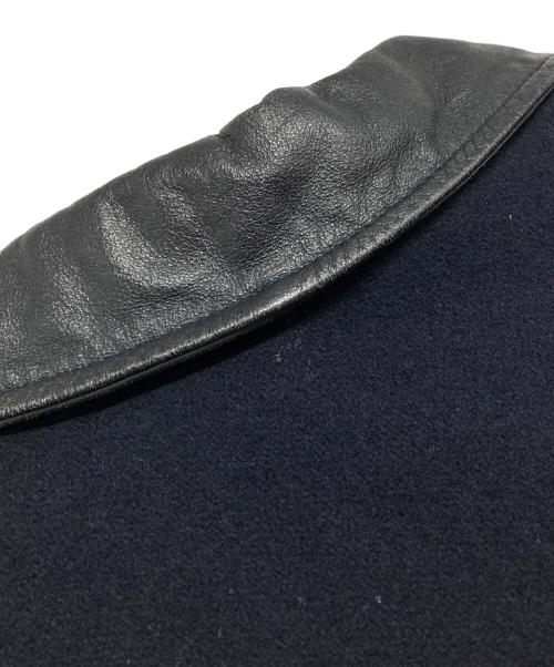 HAI SPORTING GEAR（ハイスポーツギア）HAI SPORTING GEAR (ハイスポーツギア) レザー切替スタジャン/Leather switch stadium jacket ネイビー×ブラック サイズ:Mの古着・服飾アイテム