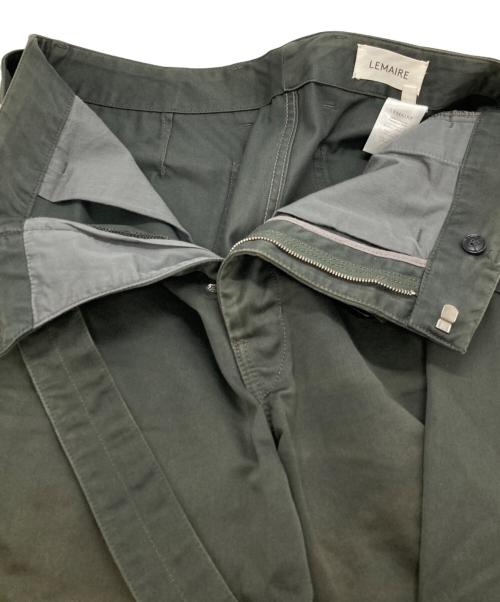 LEMAIRE（ルメール）LEMAIRE (ルメール) Twisted Belted Pants グリーン サイズ:Mの古着・服飾アイテム
