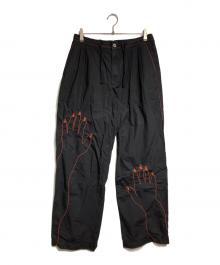 McQ Alexander McQueen（マックキュー アレキサンダーマックイーン）の古着「ハンドステッチワイドパンツ/Hand-stitched wide-leg pants」｜ブラック
