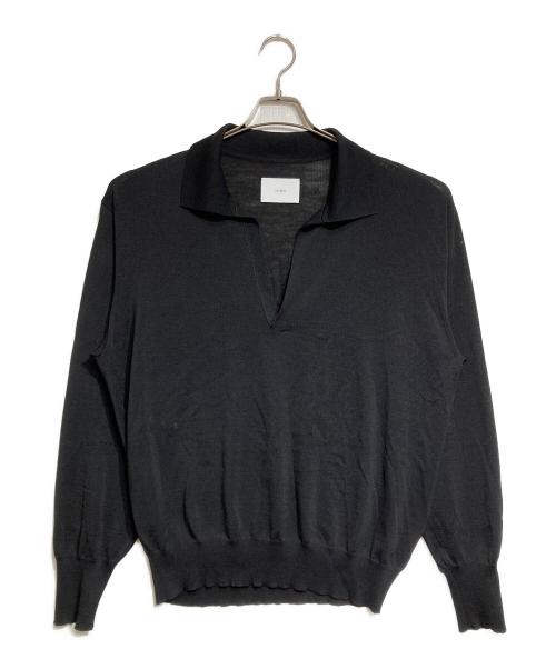 ssstein（シュタイン）ssstein (シュタイン) WOOL SILK KNIT SKIPPER LS/ウールシルクニットスキッパー ブラック サイズ:Mの古着・服飾アイテム