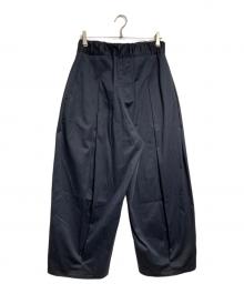 SAGE NATION（セイジ ネーション）の古着「BOX PLEAT TROUSER/ボックスプリーツトラウザー」｜ネイビー