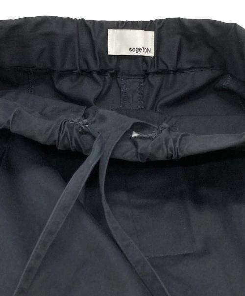 SAGE NATION（セイジ ネーション）sage NATION (セイジ ネーション) BOX PLEAT TROUSER/ボックスプリーツトラウザー ネイビー サイズ:Lの古着・服飾アイテム