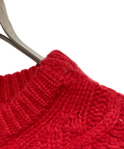 NKNIT（エヌニット）NKNIT (エヌニット) ハートケーブルクルーネックニット/Heart Cable Knit Crew Neck Sweater レッドの古着・服飾アイテム