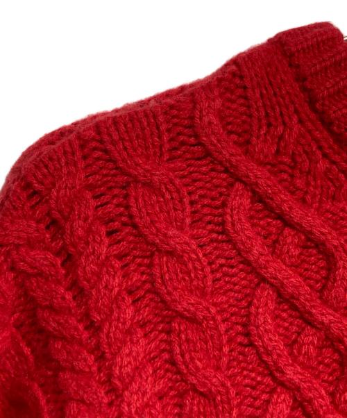 NKNIT（エヌニット）NKNIT (エヌニット) ハートケーブルクルーネックニット/Heart Cable Knit Crew Neck Sweater レッドの古着・服飾アイテム