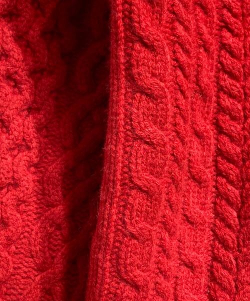 NKNIT（エヌニット）NKNIT (エヌニット) ハートケーブルクルーネックニット/Heart Cable Knit Crew Neck Sweater レッドの古着・服飾アイテム